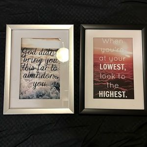 BEAUTIFUL Framed and Matted Spiritual Message Picture Set